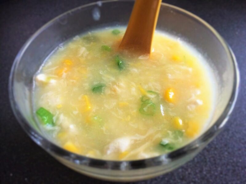 Indo chinese chicken corn soup