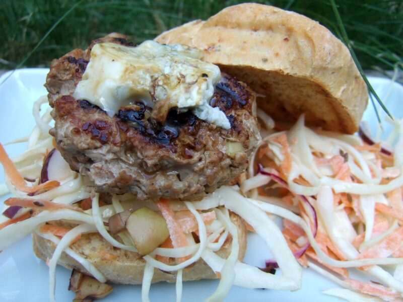 Pork and apple burger