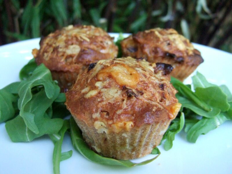 Bacon and cheese muffin