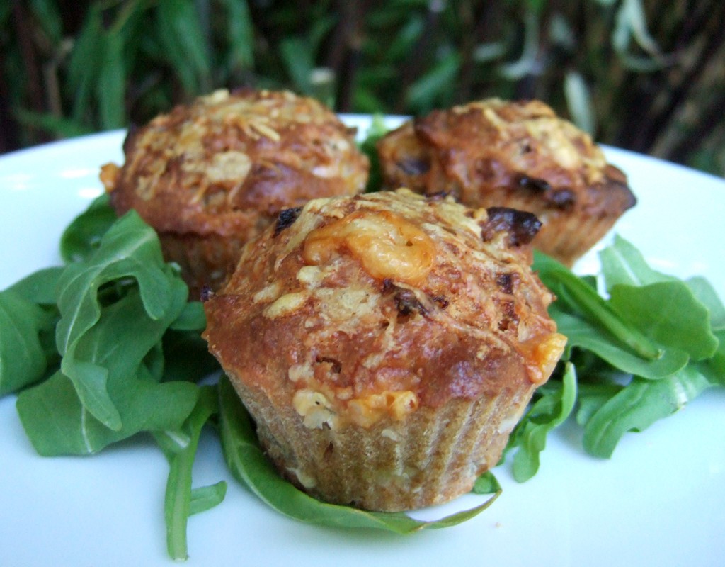 Bacon and cheese muffin