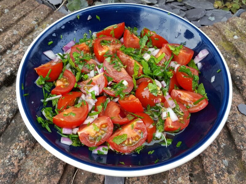 Herby tomato salad