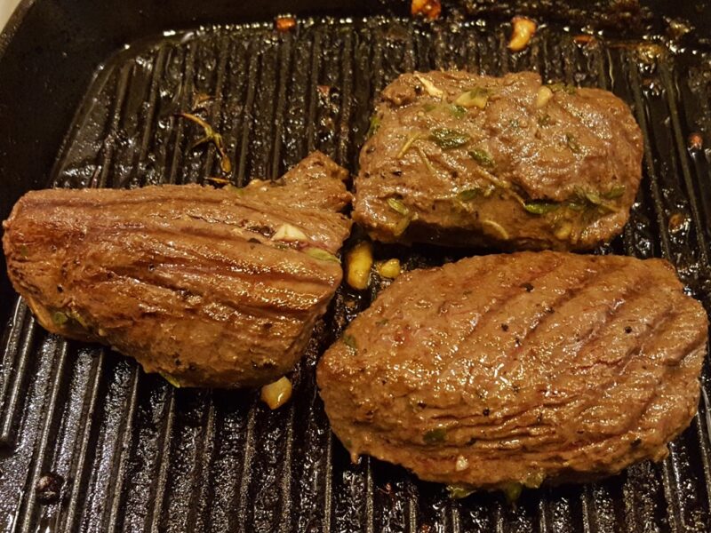 Worcester & Garlic Kangaroo Steaks