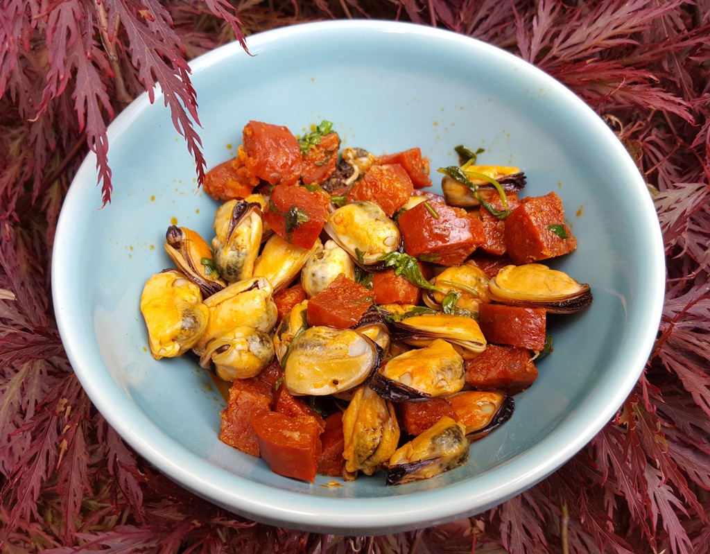 Mussels with chorizo