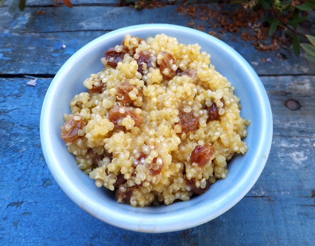 Orange quinoa with sultanas