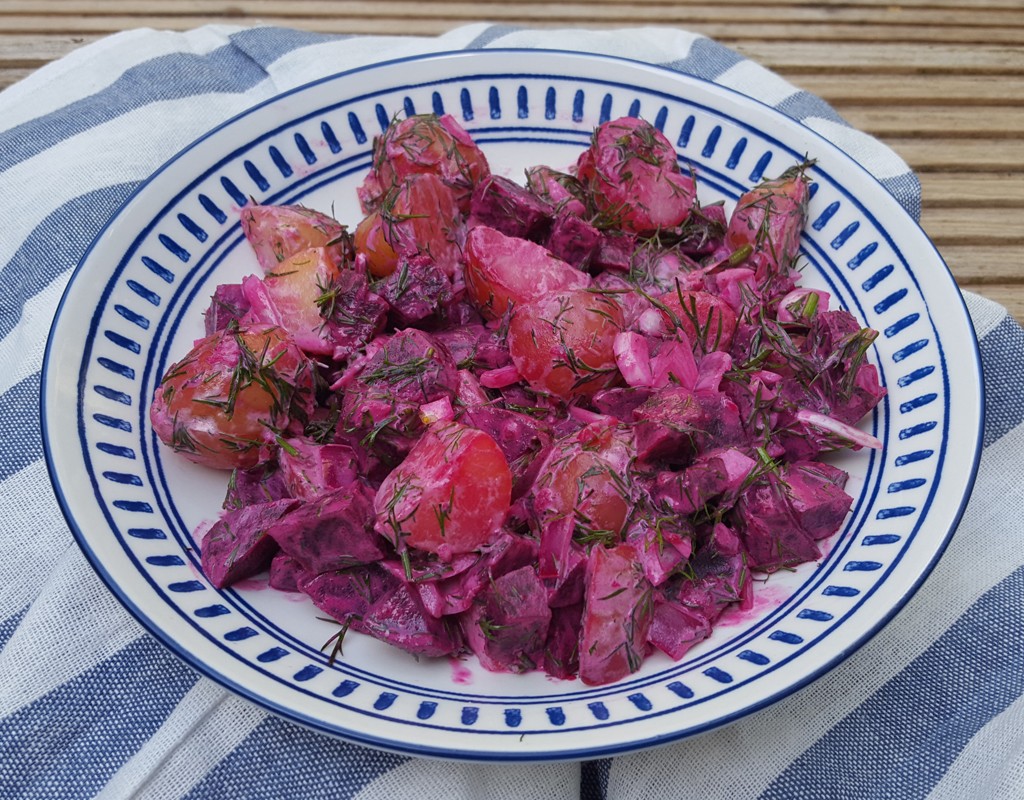 Potato and beetroot salad