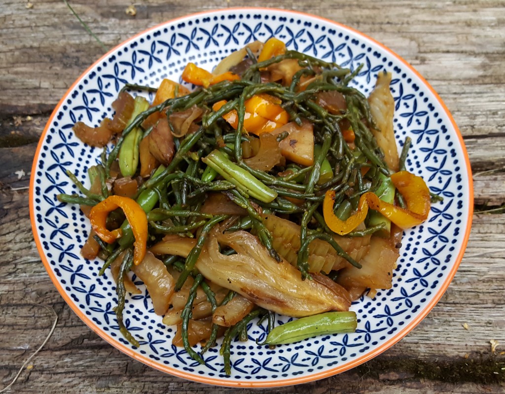 Samphire & fennel stir fry