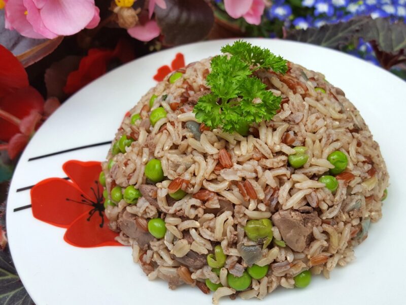 Chicken liver risotto