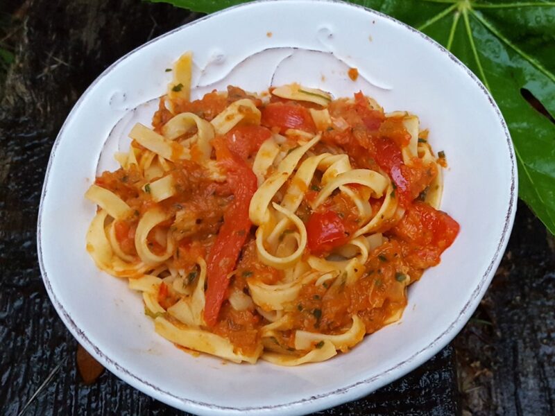 Roasted pepper pasta