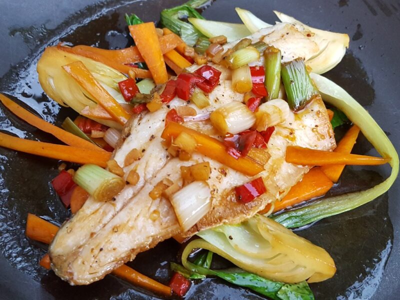 Sea Bass & Stir Fry Vegetables