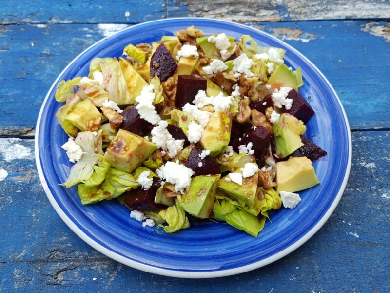 Avocado and beetroot salad