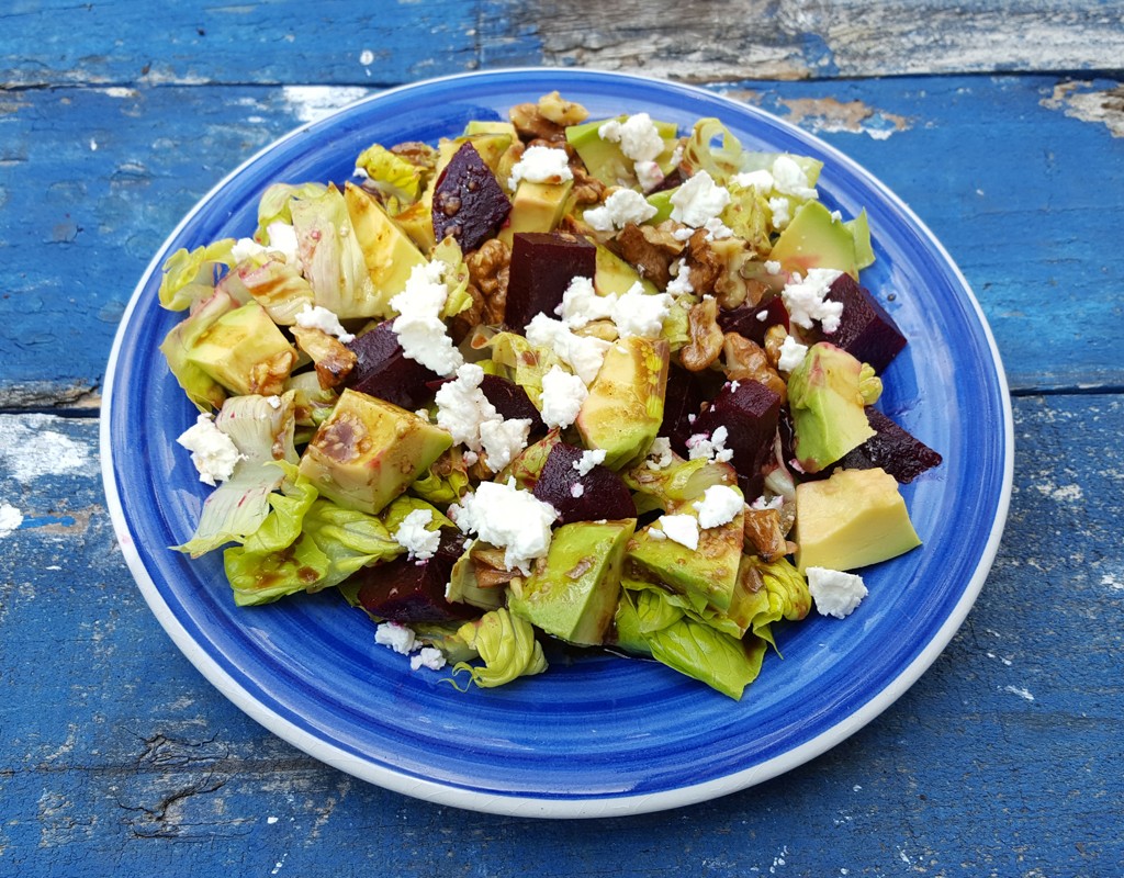 Avocado and beetroot salad