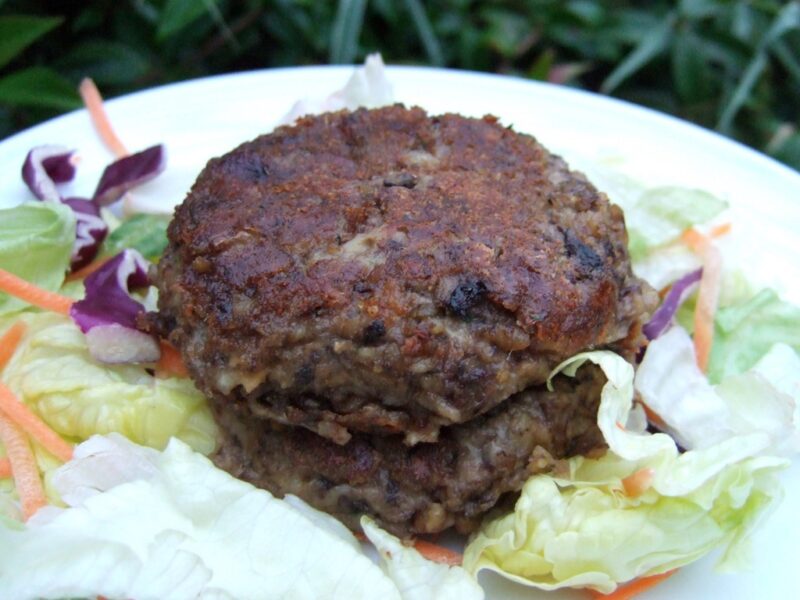 Chestnut & mushroom burger