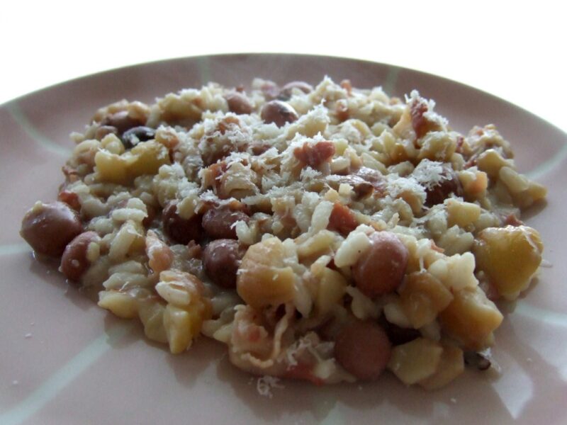 Chestnut & bean risotto