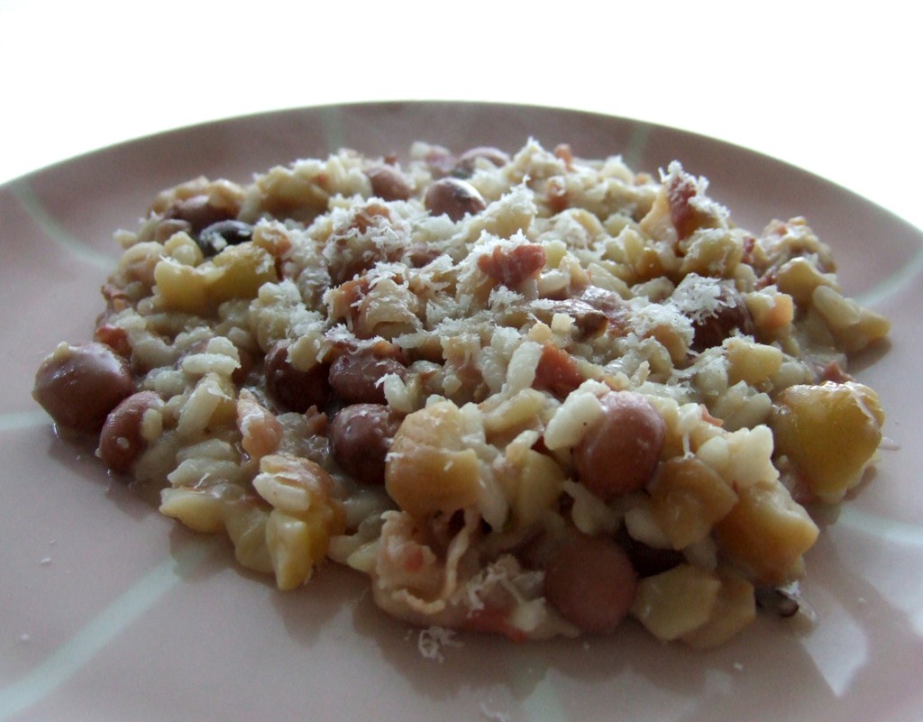 Chestnut & bean risotto