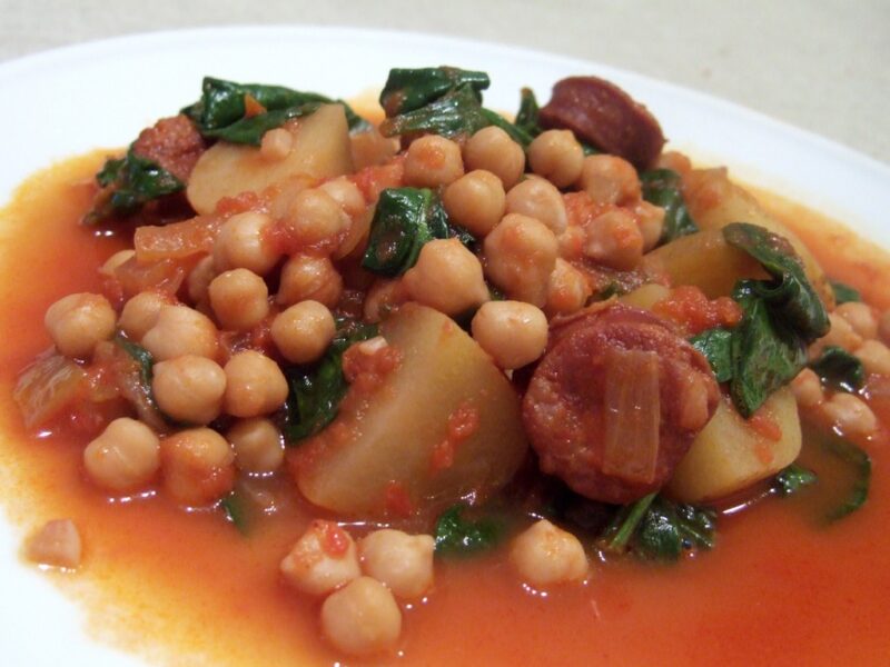 Chorizo and chickpea stew