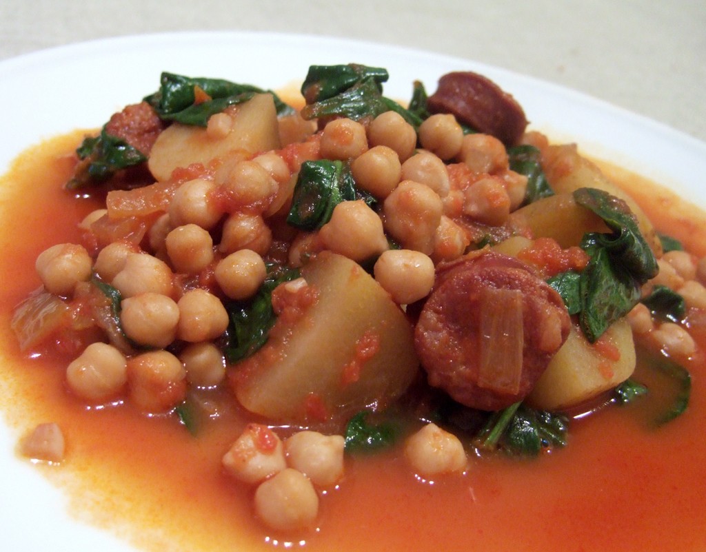 Chorizo and chickpea stew