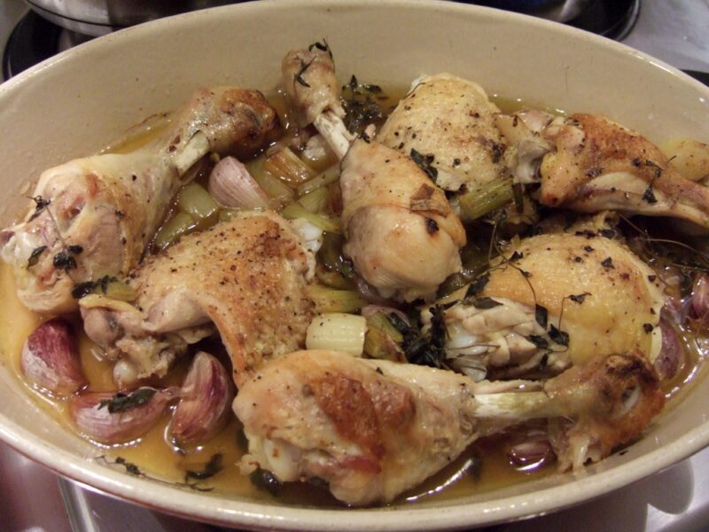 Garlic roasted chicken