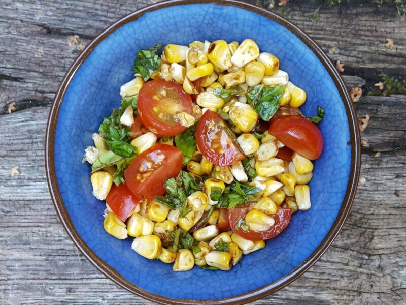 Grilled corn relish