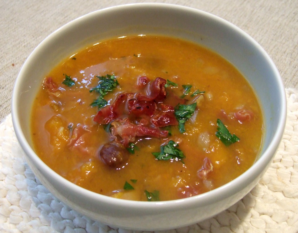 Squash and chestnut soup