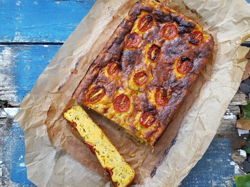 Sweet potato and courgette slice