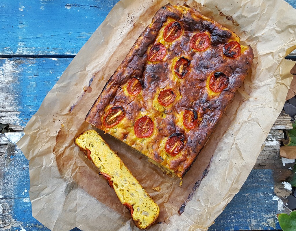 Sweet potato and courgette slice