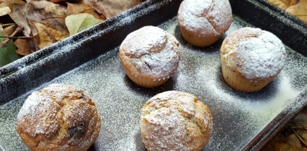 Banana, chocolate and coconut muffins