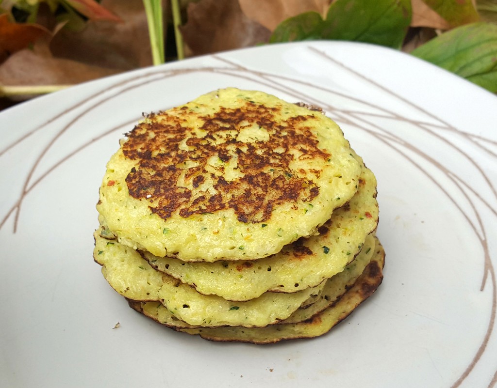 Courgette and yogurt pancakes