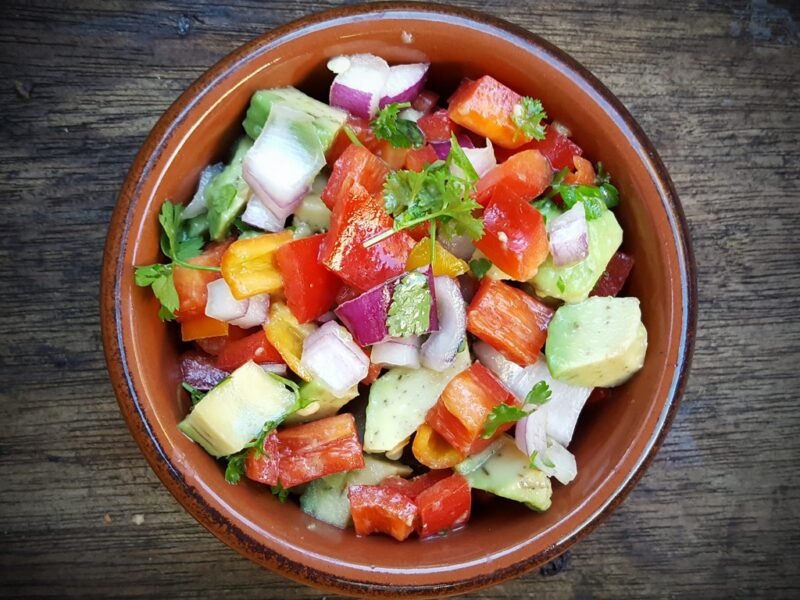 Avocado and red pepper salsa