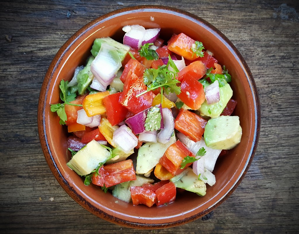 Avocado and red pepper salsa