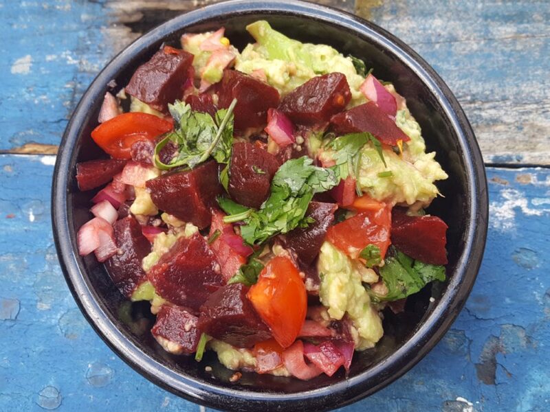 Beet guacamole