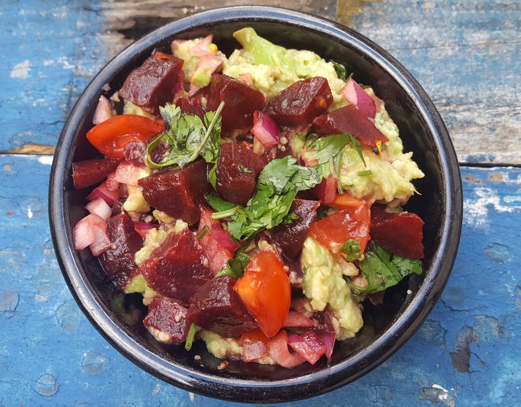 Beet guacamole