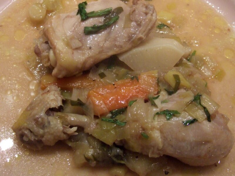 Chicken and apple stew