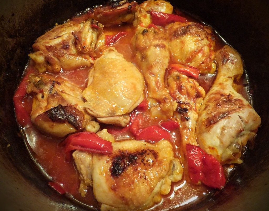 Chicken and red pepper casserole