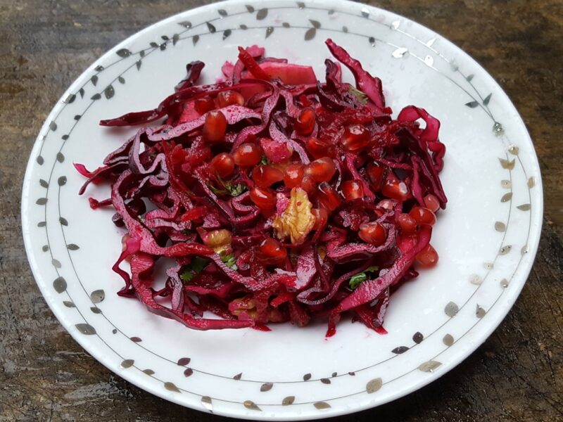 Festive red cabbage & beetroot salad