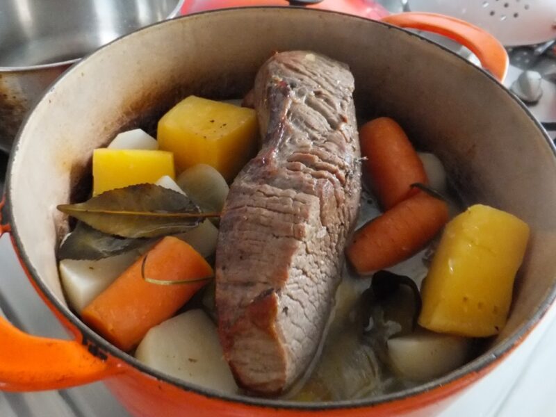 Pot-roasted beef