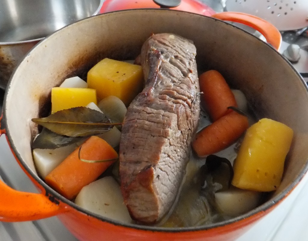 Pot-roasted beef