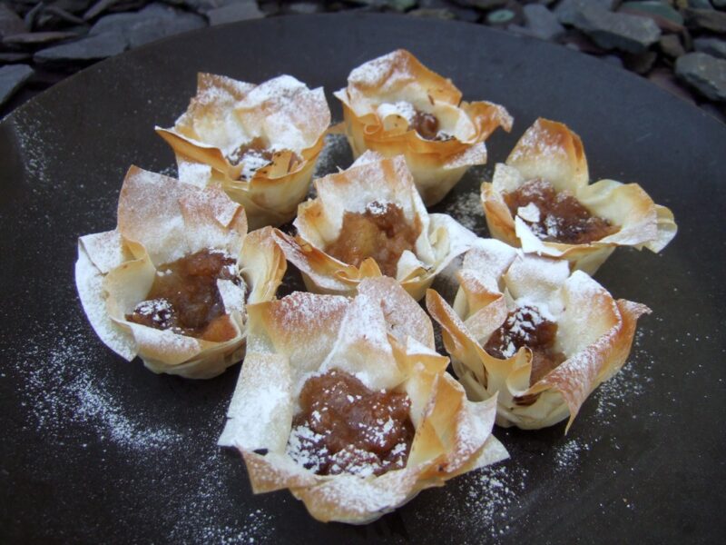 Apple filo tarts