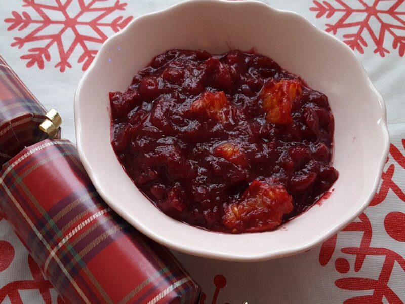 Mulled wine cranberry sauce