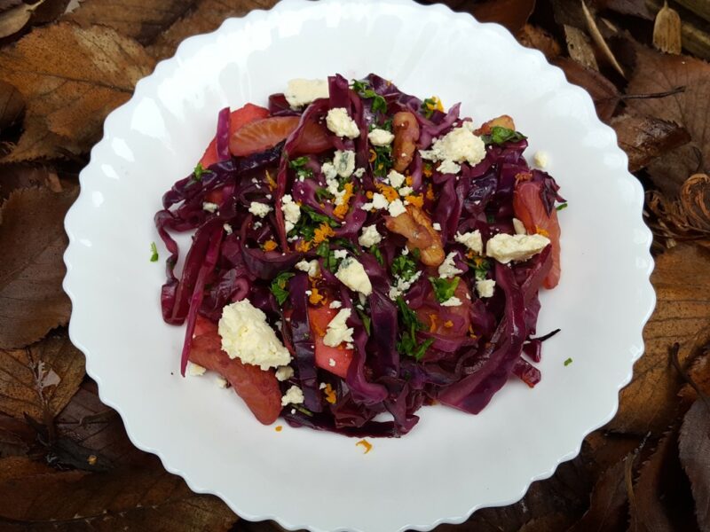 Red cabbage & orange salad