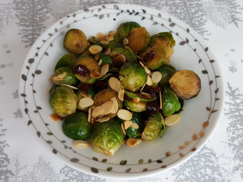 Sprouts with cranberry and almond