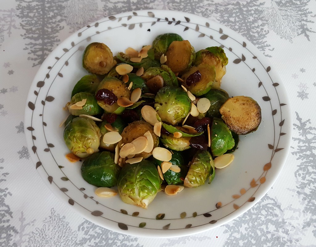 Sprouts with cranberry and almond