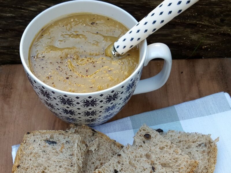 Celeriac, Carrot and Lentil Soup