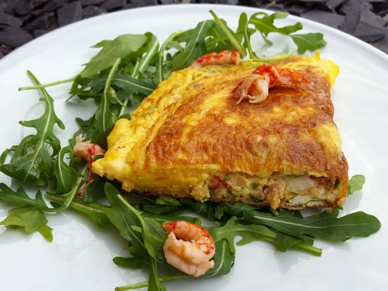 Scandi crayfish omelette