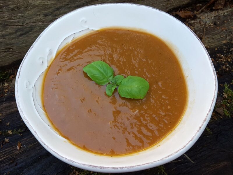 Spiced Leek and Aubergine Soup