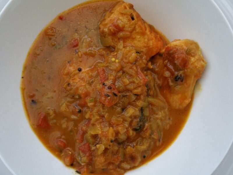 Salmon fish curry