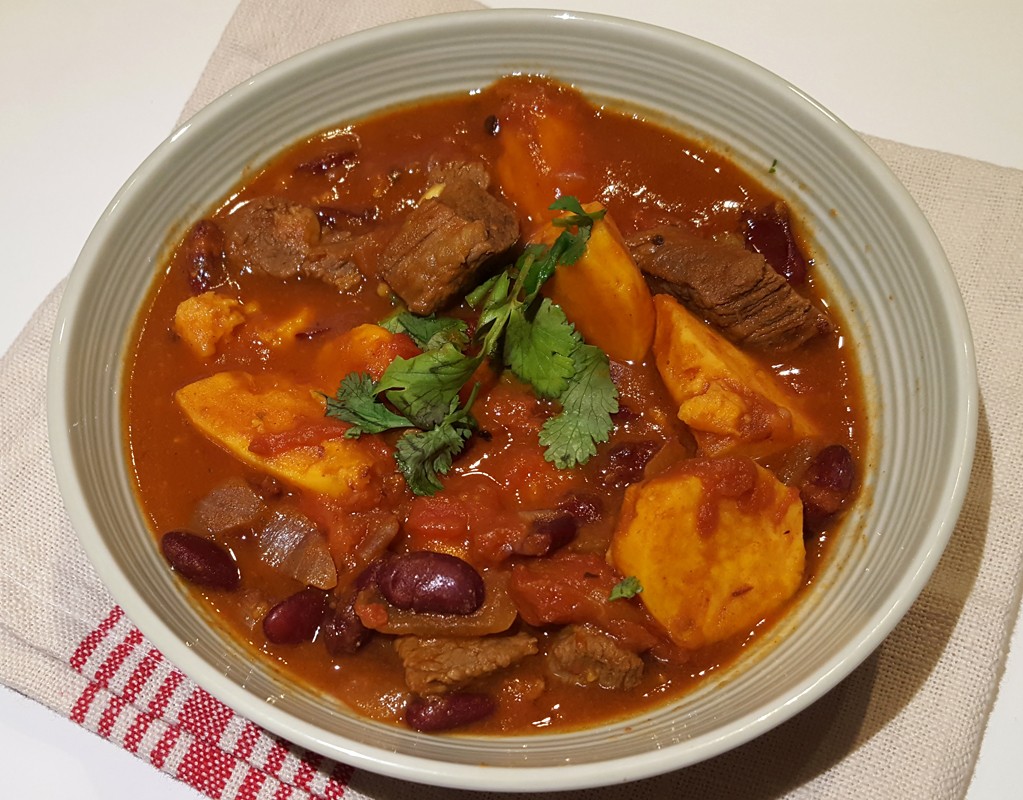 Beef and sweet potato chilli