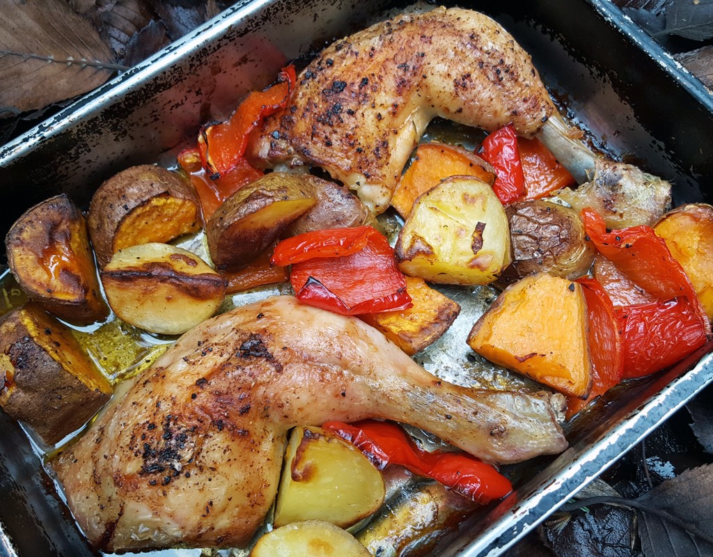 Cajun chicken & potato traybake