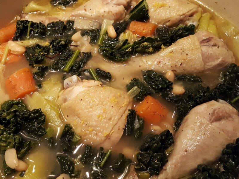 Zesty chicken and bean pot