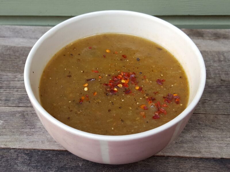 Aubergine Courgette and Carrot Soup