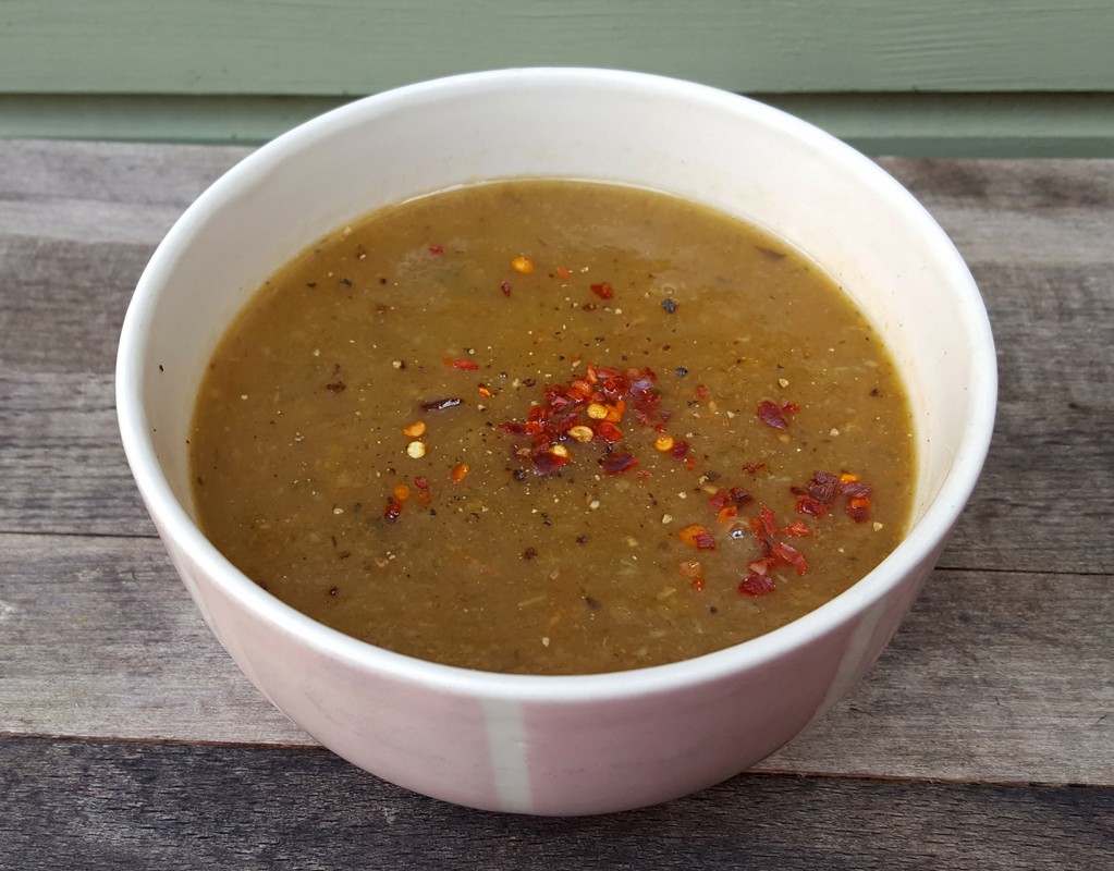 Aubergine Courgette and Carrot Soup